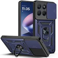 Custodia per Motorola Moto G47 / G37, Techsuit, CamShield, Blu — 3