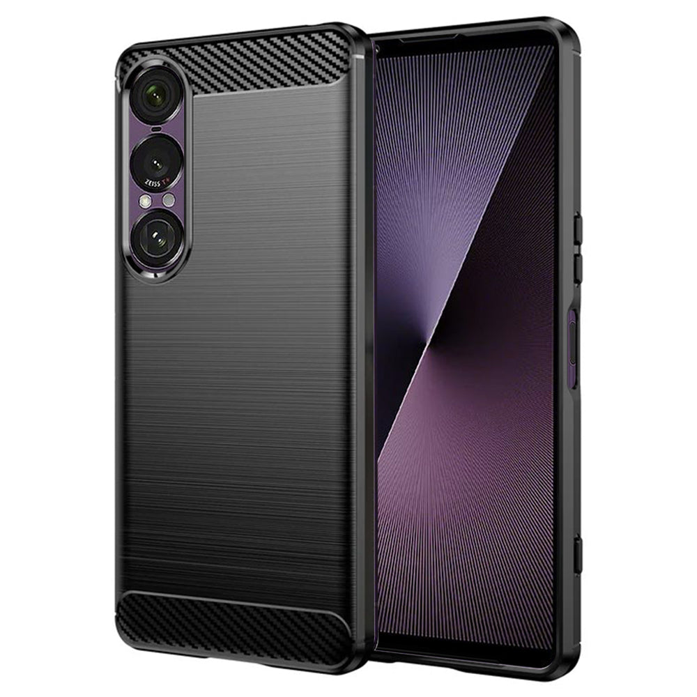 Techsuit Custodia per Sony Xperia 1 VII, Techsuit, Carbonio, Nera