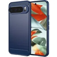 Custodia per Google Pixel 9 Pro XL, Techsuit, Carbonio, Blu — 3