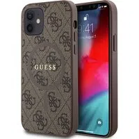 Custodia MagSafe per Apple iPhone 12 / 12 Pro, Guess, 4G Ring Classic Logo, Marrone — 3
