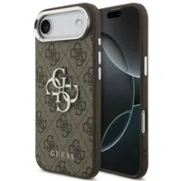 Custodia per Apple iPhone 17 Air, Guess, Big 4G Logo Classic, Marrone Argentato — 3