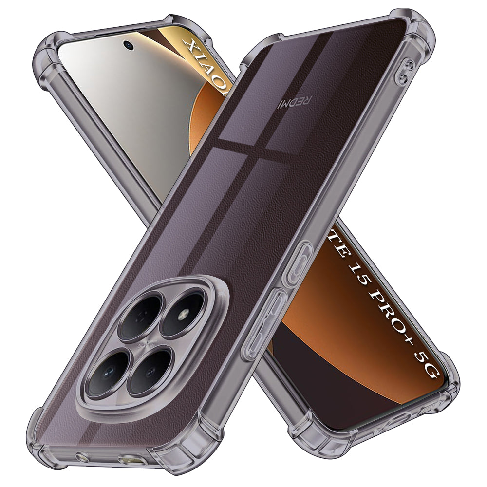 Custodia per Xiaomi Poco M8 Pro / Redmi Note 15 Pro+ 5G, Techsuit, Shockproof Clear, Fumé