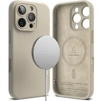 Custodia MagSafe per Apple iPhone 16 Pro Max, Ringke, Silicone, Crema — 3