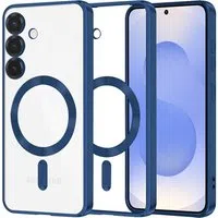 Custodia MagSafe per Samsung Galaxy S25 S931, Techsuit, Luxury Crystal, Blu Scuro — 3