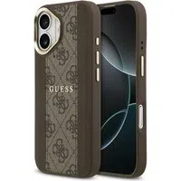 Custodia MagSafe per Apple iPhone 17, Guess, 4G Stripe, Marrone — 3