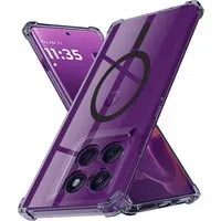 Custodia MagSafe per Motorola Edge 60 Pro, Techsuit, Shockproof Clear, Fumo — 3