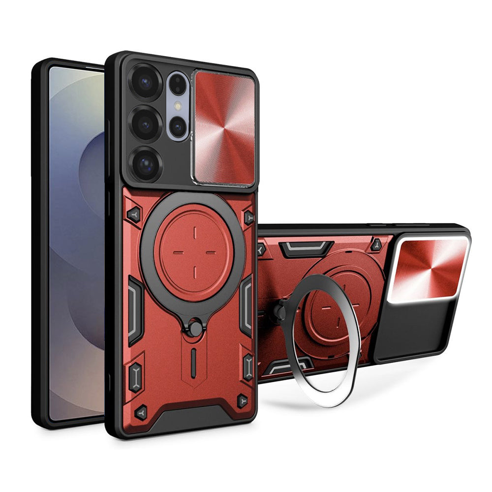Techsuit Custodia per Samsung Galaxy S25 Ultra S938, Techsuit, CamGuard Pro, Rossa