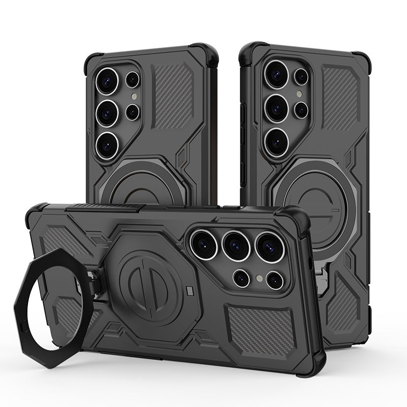 Techsuit Custodia per Samsung Galaxy S25 Ultra S938, Techsuit, Carbon Shield Pro, Nera