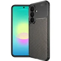 Custodia per Samsung Galaxy A27 5G, Techsuit, CarbonFiber, Nera — 3
