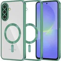 Custodia MagSafe per Samsung Galaxy A56 A566 / A36 A366, Techsuit, Luxury Crystal, Verde Chiaro — 3