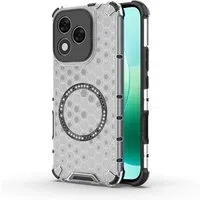 Custodia MagSafe per Honor 400 Lite, Techsuit, HoneyComb Shield, Bianca — 3