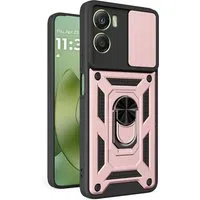 Custodia per Motorola Moto G06, Techsuit, CamShield, Rosa Dorato