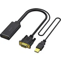 Adattatore Video Benfei, VGA / USB-A - HDMI, 1080P, Nero — 3