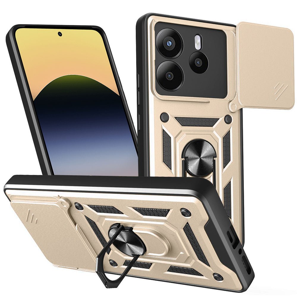 Custodia per Xiaomi Redmi Note 14 5G, Techsuit, CamShield, Dorata