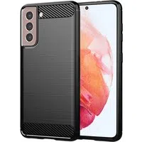 Custodia per Samsung Galaxy S21 5G G991, Techsuit, Carbonio, Nera — 3