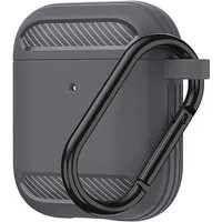 Custodia Techsuit Carbon per Apple AirPods Gen 2 / Gen 1, Grigio — 3