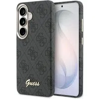 Custodia MagSafe per Samsung Galaxy S26 S942, Guess, 4G Script Logo, Nera — 3