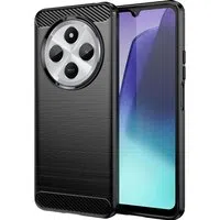Custodia per Xiaomi Poco C75 / Redmi 14C, Techsuit, Carbonio, Nera — 3