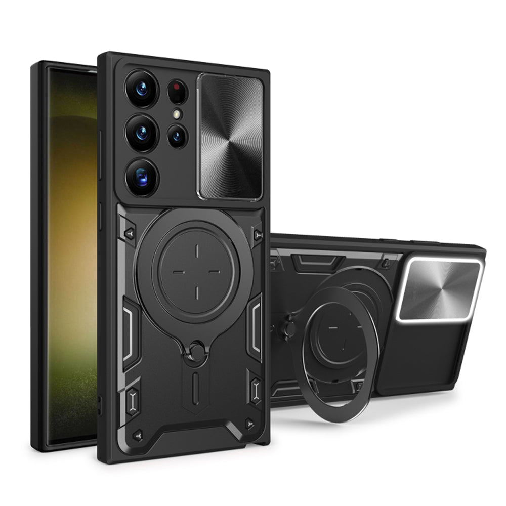 Techsuit Custodia per Samsung Galaxy S23 Ultra S918, Techsuit, CamGuard Pro, Nera