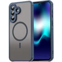 Custodia MagSafe per Samsung Galaxy A37 5G, Techsuit, HaloFrost II, Blu navy — 3