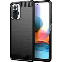 Custodia per Xiaomi Redmi Note 10 Pro Max / Note 10 Pro, Techsuit, Carbonio, Nera — 3