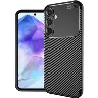 Custodia per Samsung Galaxy A55 5G A556, Techsuit, CarbonFiber, Nera — 3