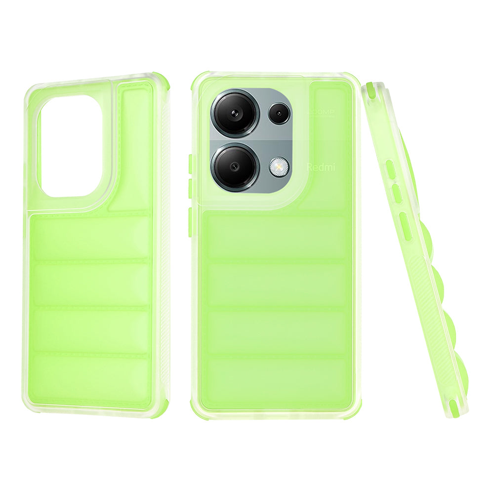Custodia per Xiaomi Redmi Note 13 Pro 4G / Poco M6 Pro 4G, Techsuit, Wave Shield, Verde