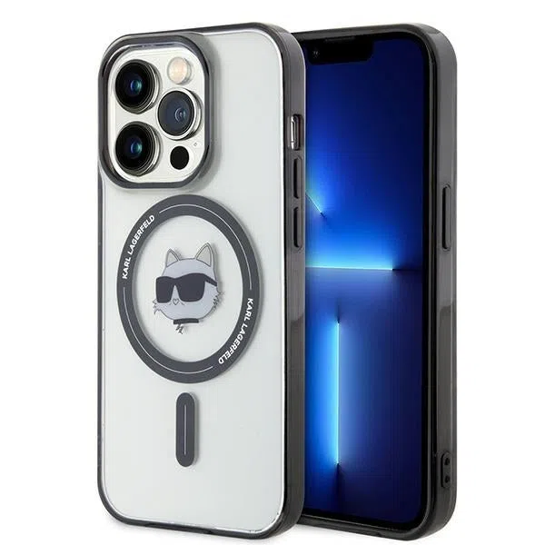Custodia MagSafe per Apple iPhone 15 Pro Max, Karl Lagerfeld, IML Choupette's Head, Trasparente — 2