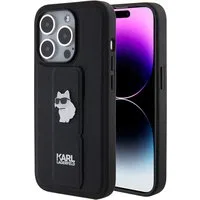 Custodia MagSafe per Apple iPhone 15 Pro, Karl Lagerfeld, Saffiano Gripstand Choupette, Nera — 3