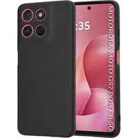 Custodia per Motorola Moto G67 Power / G57 Power, Techsuit, SoftFlex, Nera — 3