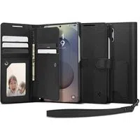 Custodia per Samsung Galaxy S25 Ultra S938, Spigen, Wallet S, Nera ACS09124 — 3