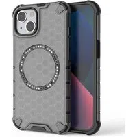 Custodia MagSafe per Apple iPhone 14, Techsuit, HoneyComb Shield, Nera — 3