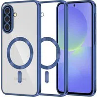 Custodia MagSafe per Samsung Galaxy A56 A566 / A36 A366, Techsuit, Luxury Crystal, Blu Scuro — 3
