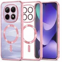Custodia MagSafe per Xiaomi Poco M8 / Redmi Note 15 5G / Note 15 4G, Techsuit, Luxury Crystal, Rosa — 3