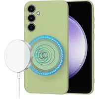 Custodia MagSafe per Samsung Galaxy S23 FE S711, Techsuit, SoftFlex, Matcha — 3