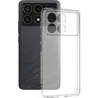 Custodia per Xiaomi Poco F6 Pro, Techsuit, Chiara, Trasparente — 3