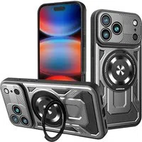 Custodia per Apple iPhone 17 Pro Max, Techsuit, RuggedCam, Grigio — 3