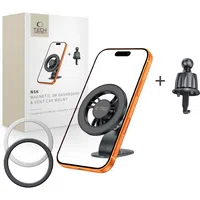 Supporto Auto Magnetico Tech-Protect N56 2in1 II, Universale, Nero — 3