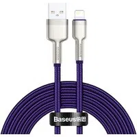 Cavo Dati e Ricarica USB-A - Lightning Baseus Cafule Metal Series, 18W, 2m, Viola CALJK-B05 — 3