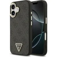 Custodia MagSafe per Apple iPhone 17, Guess, Logo Diamante Triangolo 4G, Nera — 3