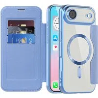 Custodia MagSafe per Apple iPhone 17 Air, Techsuit, SmartMag Book, Blu — 3