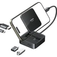 Hub USB-C UGREEN CM801, 1 x USB-A 3.0 - 2 x USB-C - 1 x HDMI, Grigio — 3