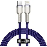 Cavo Dati e Ricarica USB-C - Lightning Baseus Cafule Metal Series, 20W, 1m, Viola CATLJK-A05 — 3