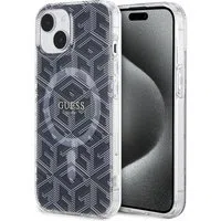 Custodia MagSafe per Apple iPhone 15 Plus, Guess, IML Gcube, Nera — 3