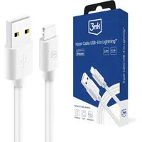 Cavo Dati e Ricarica USB-A - Lightning 3MK Hyper, 12W, 1.2m, Bianco — 3