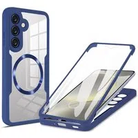 Custodia MagSafe per Samsung Galaxy S24+ S926, Techsuit, ColorVerse 360, Blu — 3