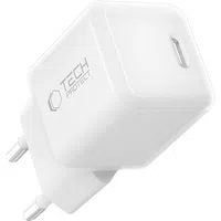 Caricatore da rete Tech-Protect NCM25, 25W, 3A, 1 x USB-C, Bianco — 3