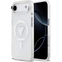 Custodia MagSafe per Apple iPhone 17 Air, Guess, Logo Triangolo Gradiente IML, Trasparente — 3