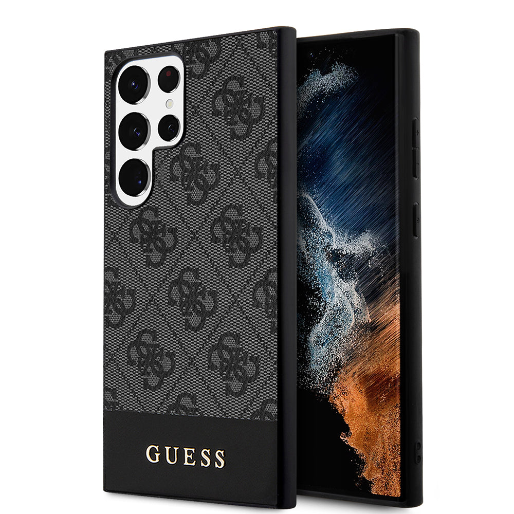Guess Custodia per Samsung Galaxy S24 Ultra S928, Guess, 4G Stripe, Nera