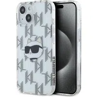 Custodia per Apple iPhone 15, Karl Lagerfeld, IML Electroplated Choupette Head, Trasparente — 3